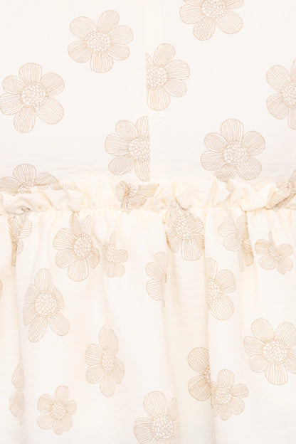 Cielo Top Sand Beige Floral