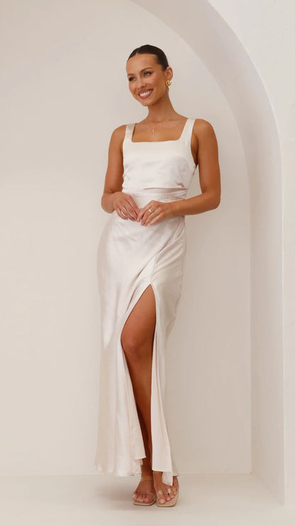 Alaria Maxi Dress Champagne