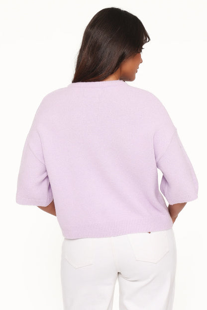 Lilith Knit Top Lilac