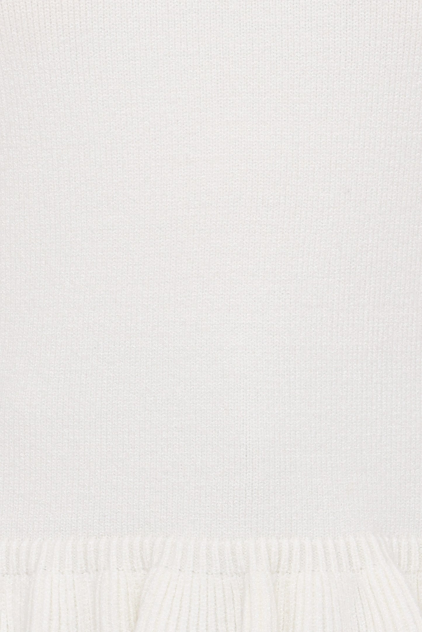 Emilie Short Sleeve Ruffle Crew Sweater Cream