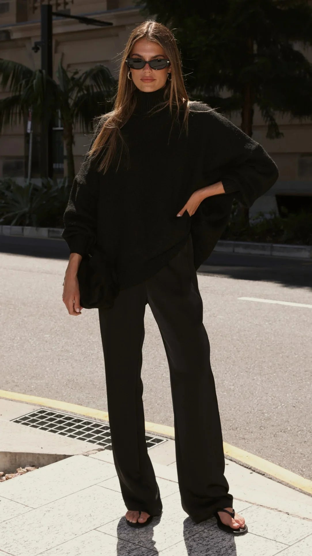 Imogen Button Pants Black