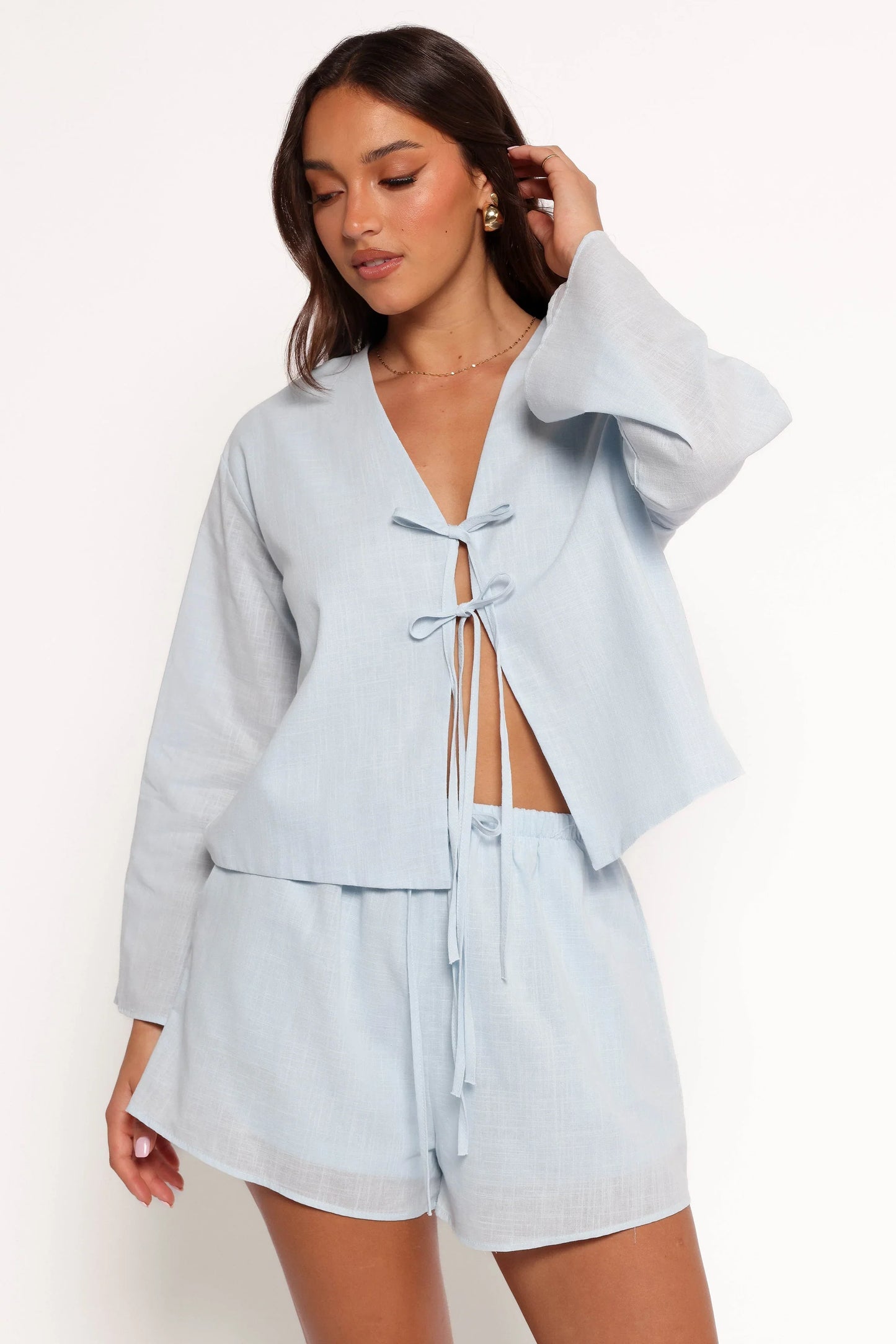 Flynn Short Set Pale Blue