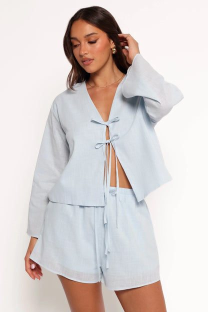 Flynn Short Set Pale Blue