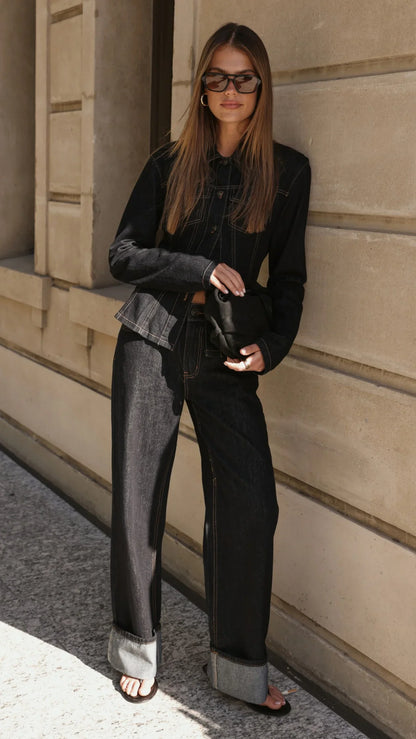 Top Model Cuffed Jean Indigo