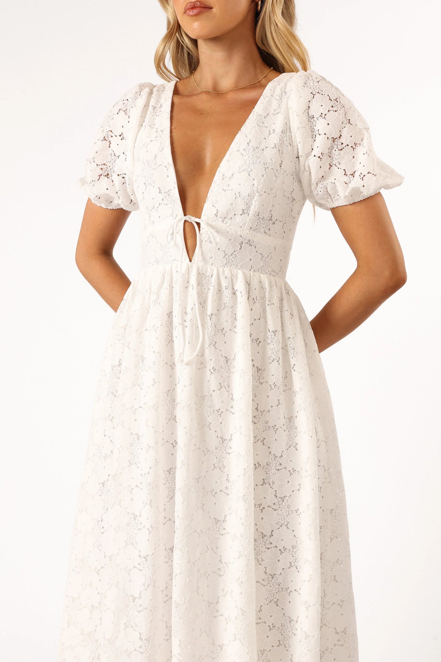 Ayden Midi Dress White
