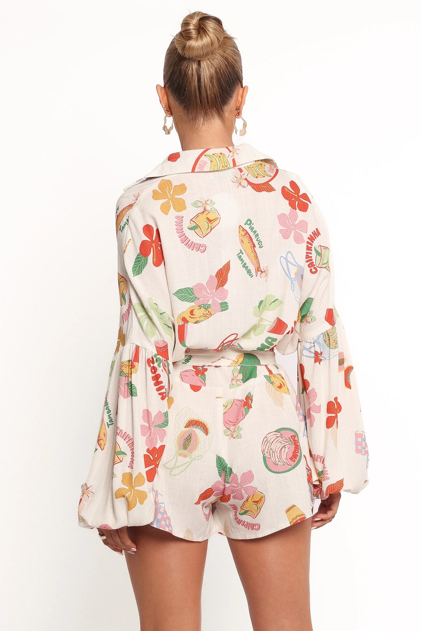 Jillia Long Sleeve Romper Alfresco