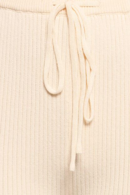 Beeba Ribbed Knit Pants Cream