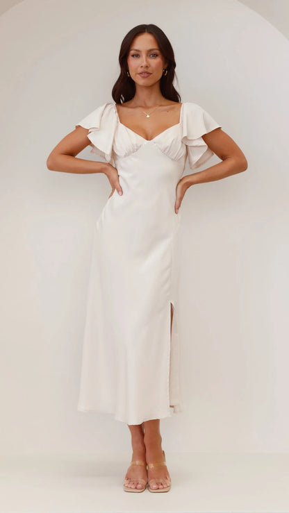 Louisa Midi Dress Ivory