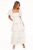 Chapel Maxi Dress White Vintage Floral