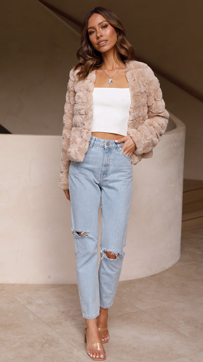 Tully Crop Jacket Camel