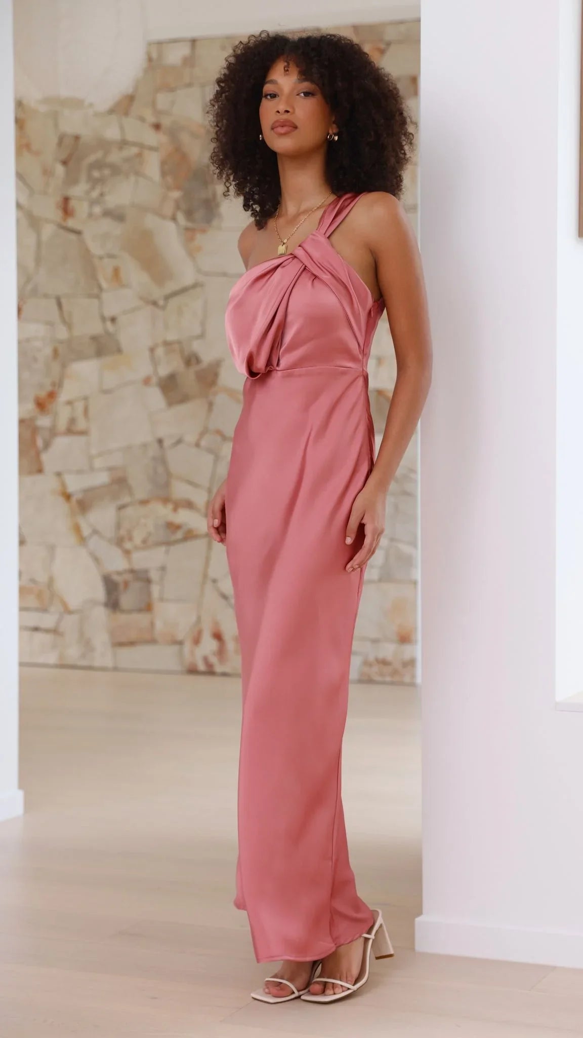 Greta Maxi Dress Baked Rose