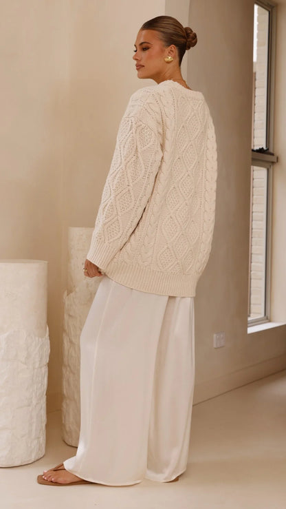 Luna Knit Sweater Cream