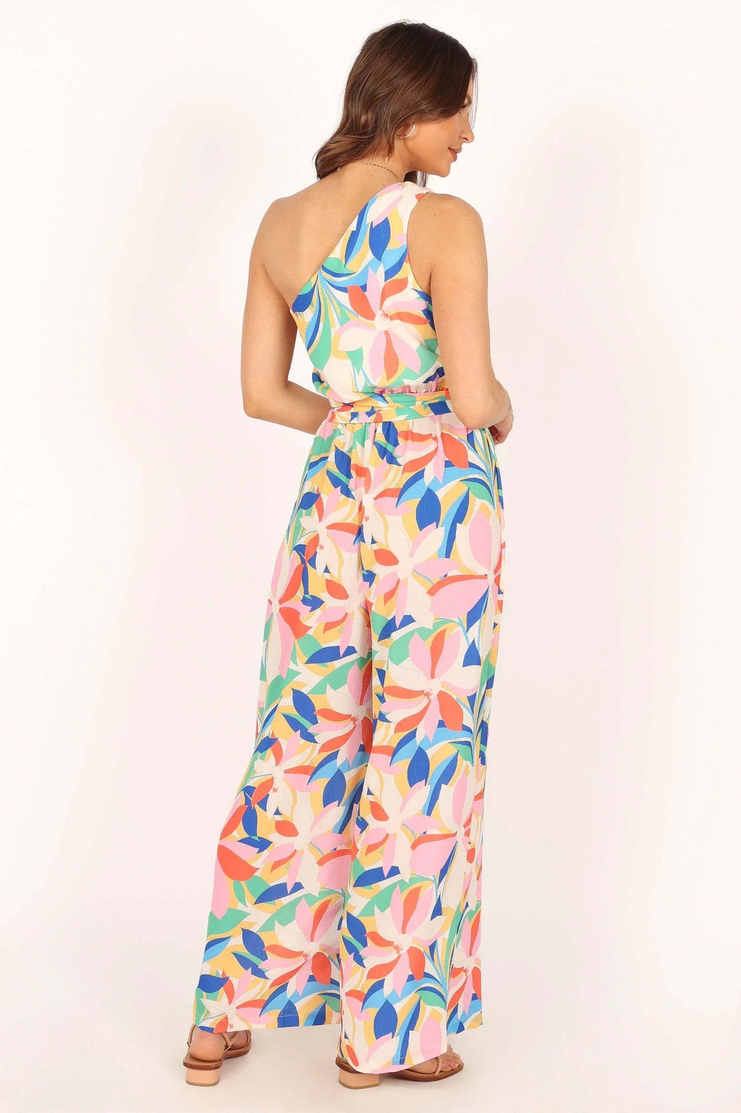 Belinda One Shoulder Jumpsuit Floral