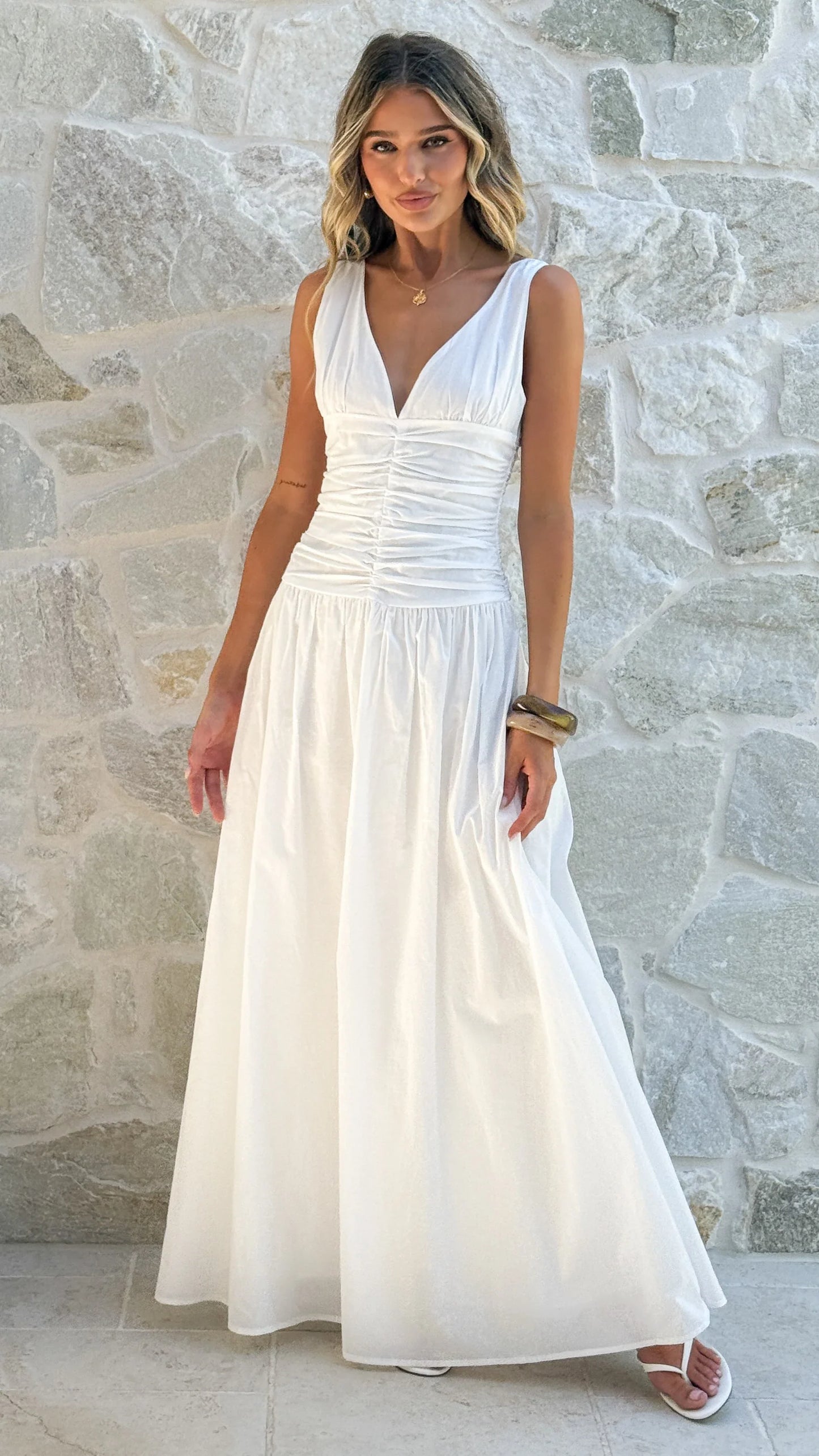 Sanya Maxi Dress White