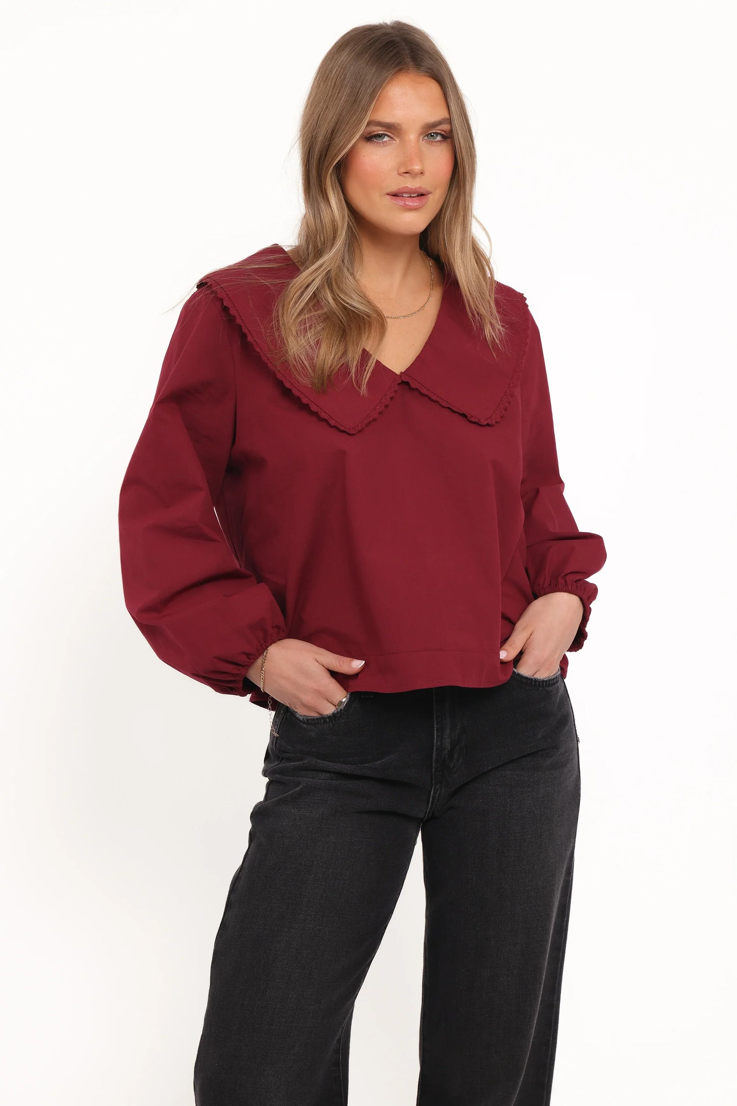 Kenna Long Sleeve Top Burg