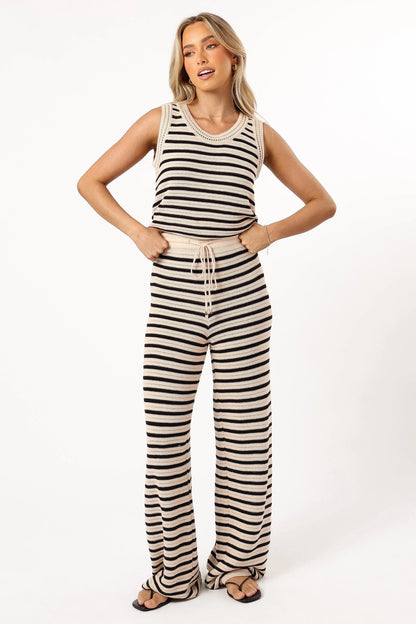 Cherie Knit Top Sand Black