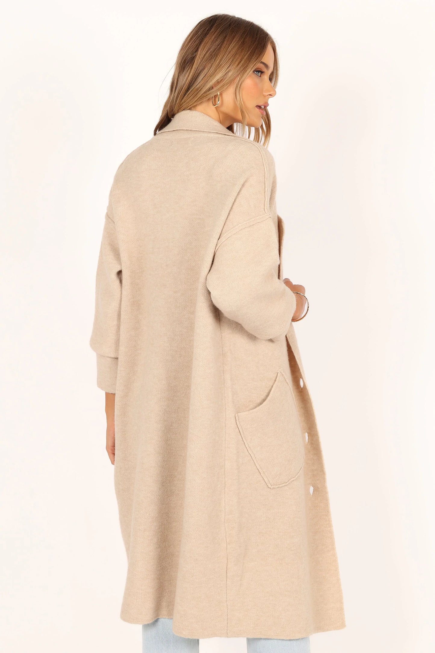 Ivy Button Front Coatigan Oatmeal