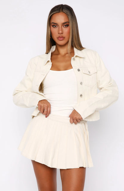 Ayla Denim Jacket Cream