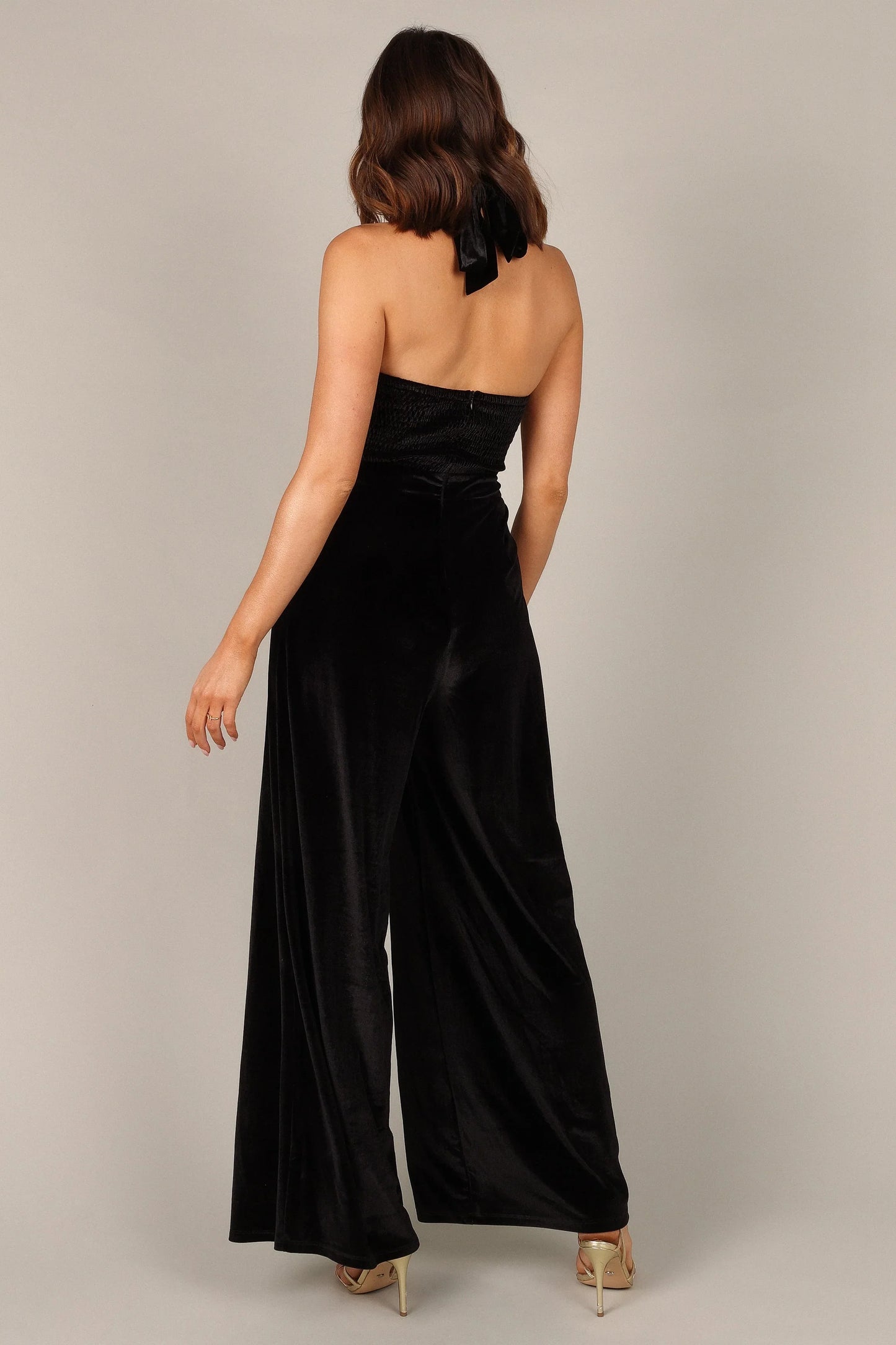 Aria Velvet Jumpsuit Black