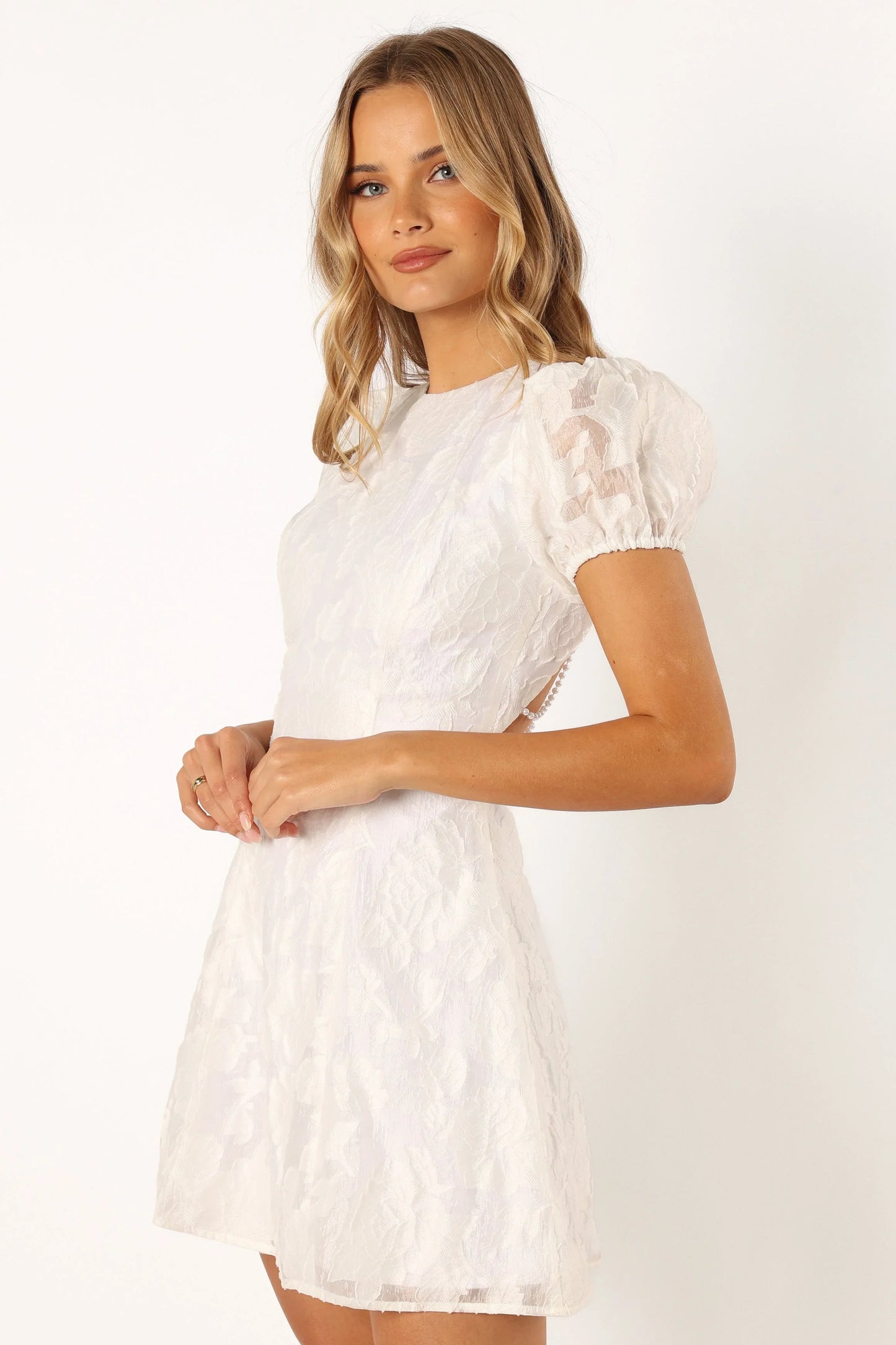 Kimmy Backless Mini Dress White