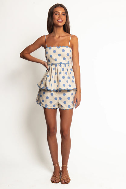 Aureole Short Set Dusty Blue