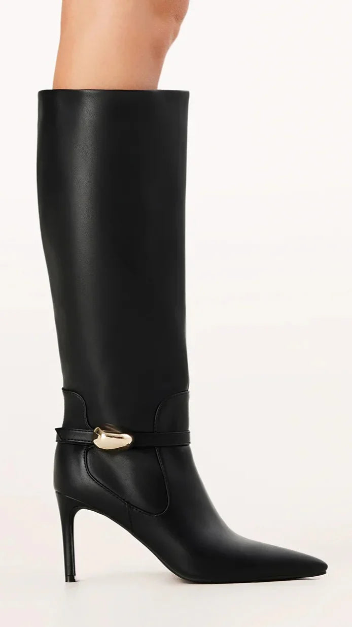 Druella Heeled Boot Black