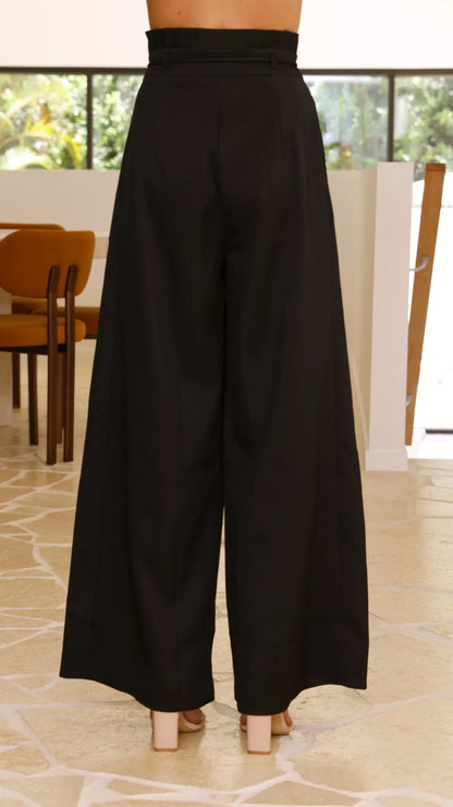 Melinda High Waist Pants Black