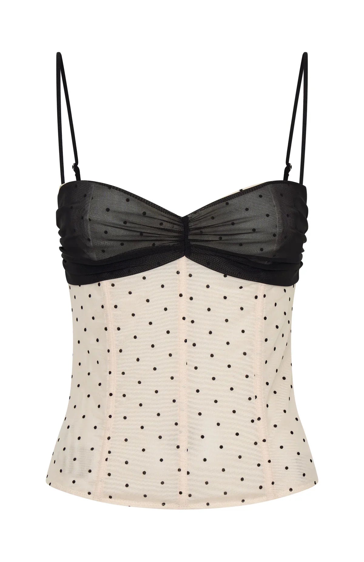Roam Free Top Cream Black Polka Dot