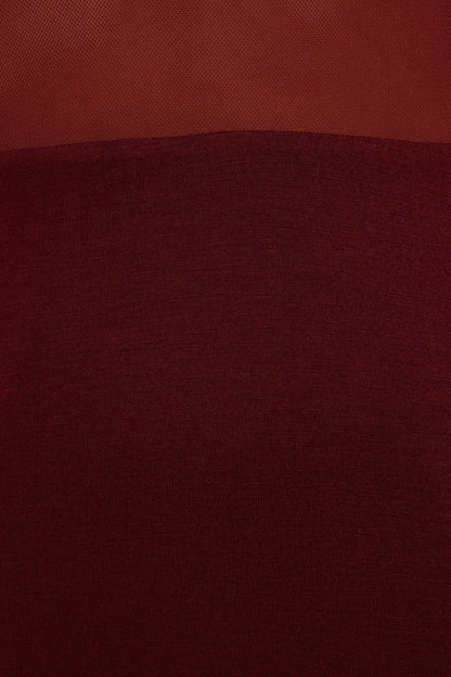 Farrow Long Sleeve Midi Dress Wine
