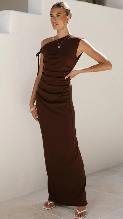 Lealah Maxi Dress Chocolate