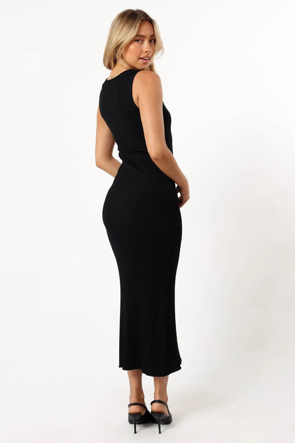 Easton Maxi Knit Dress Black