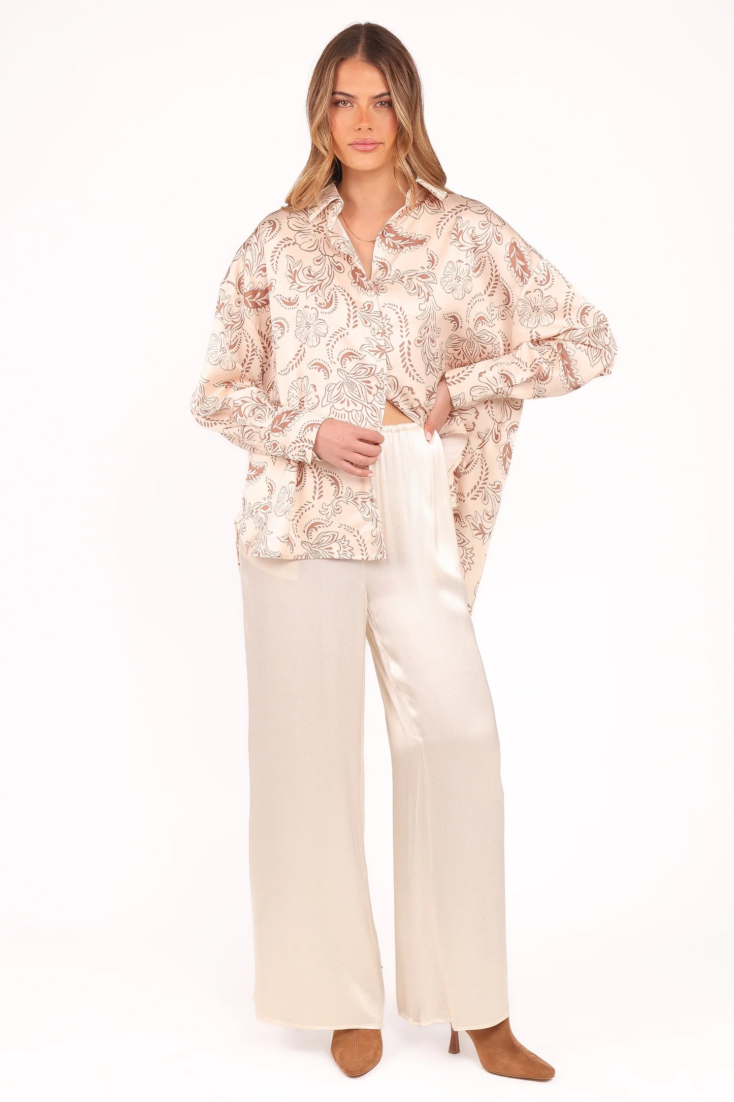 Rosalie Shirt Brown Paisley