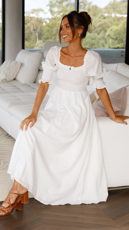 Cierra Midi Dress White