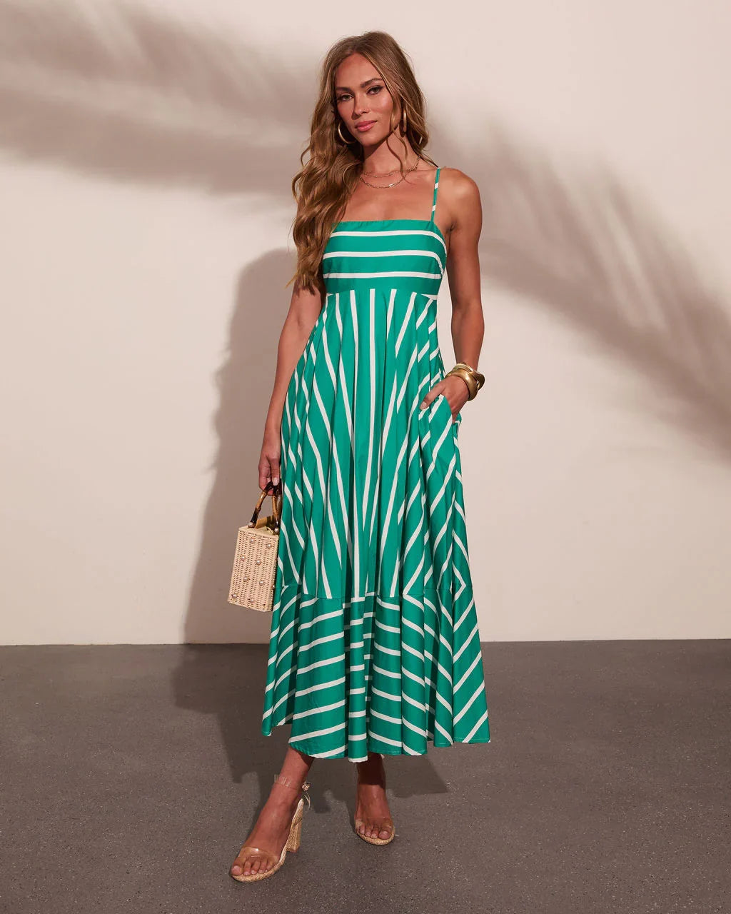Sea Calling Cotton Striped Maxi Dress
