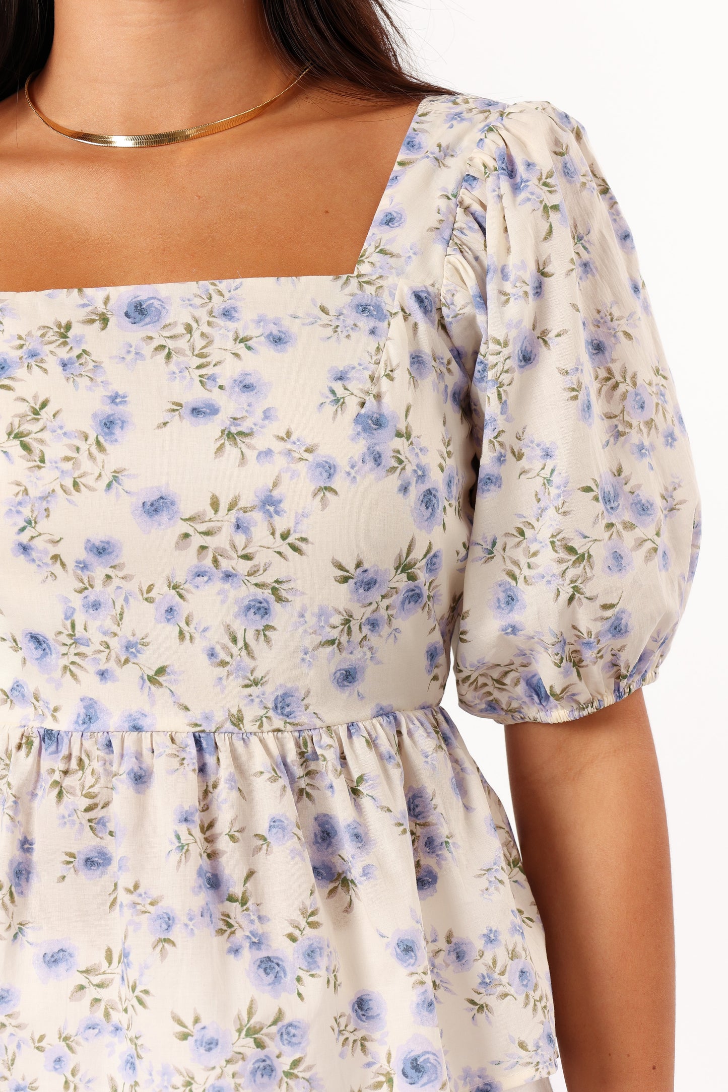 Celia Top Ivory Blue
