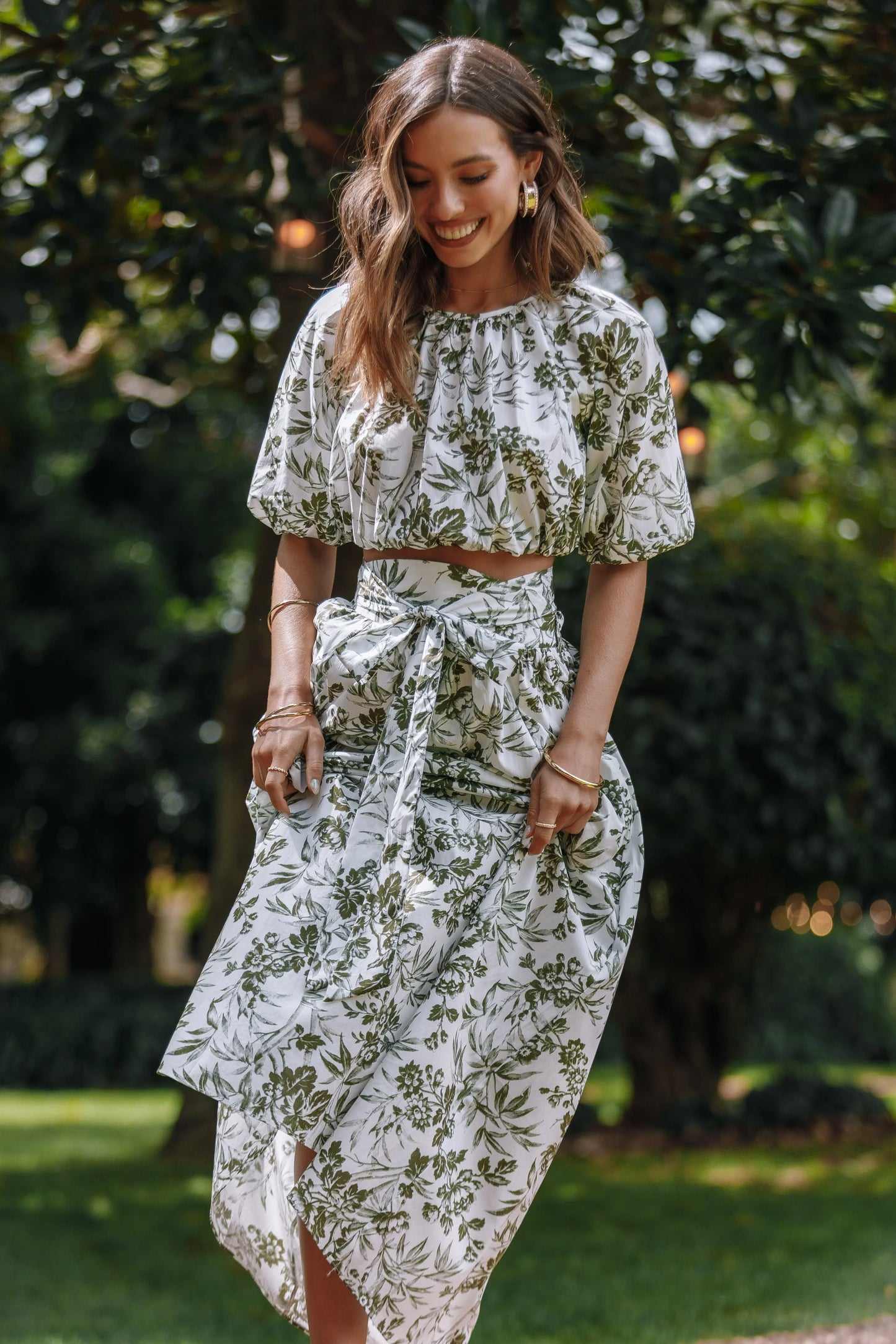 Delilah Set Green Floral