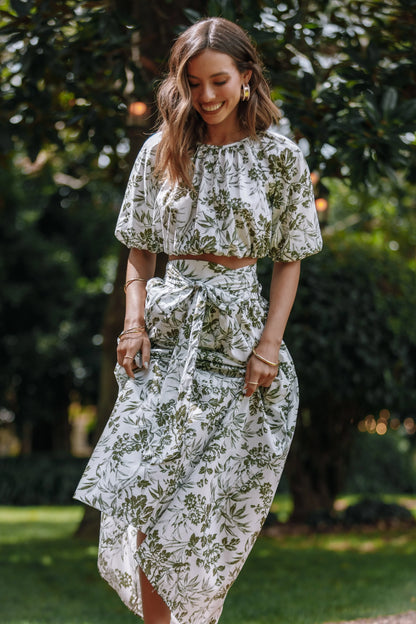 Delilah Set Green Floral