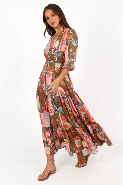 Kelda Dress Green Multi