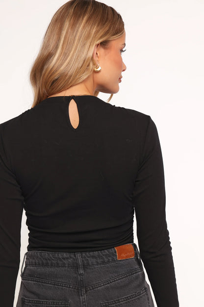 Nissa Long Sleeve Top Black