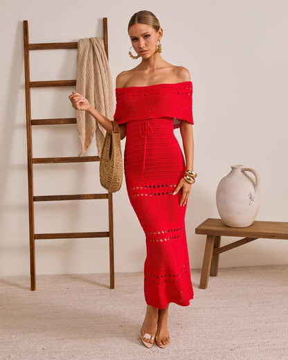 Siena Sun Strapless Knit Maxi Dress