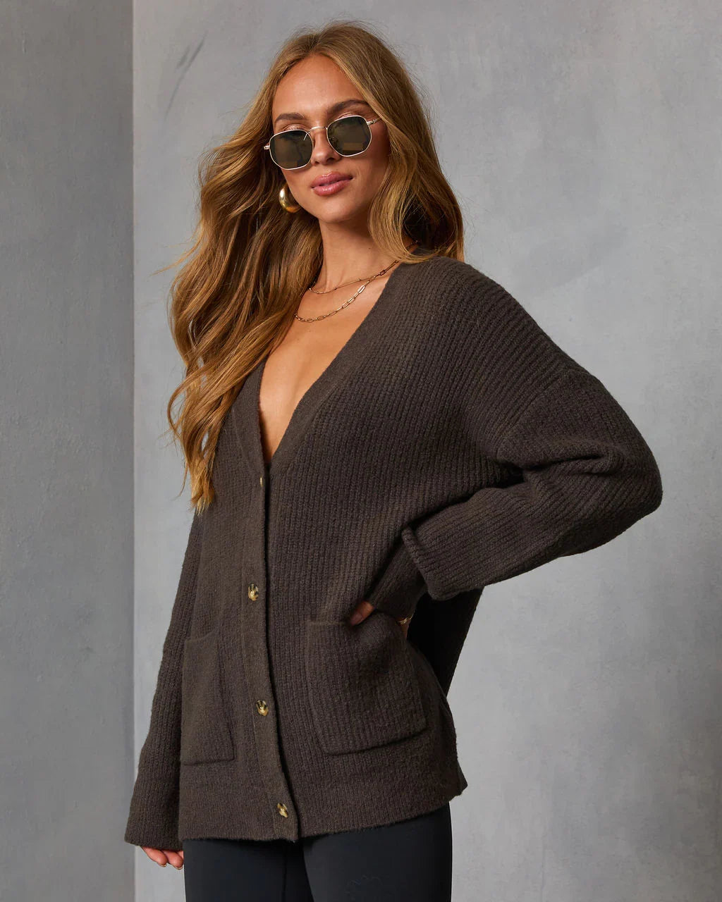 Warm Latte Oversized Cardigan