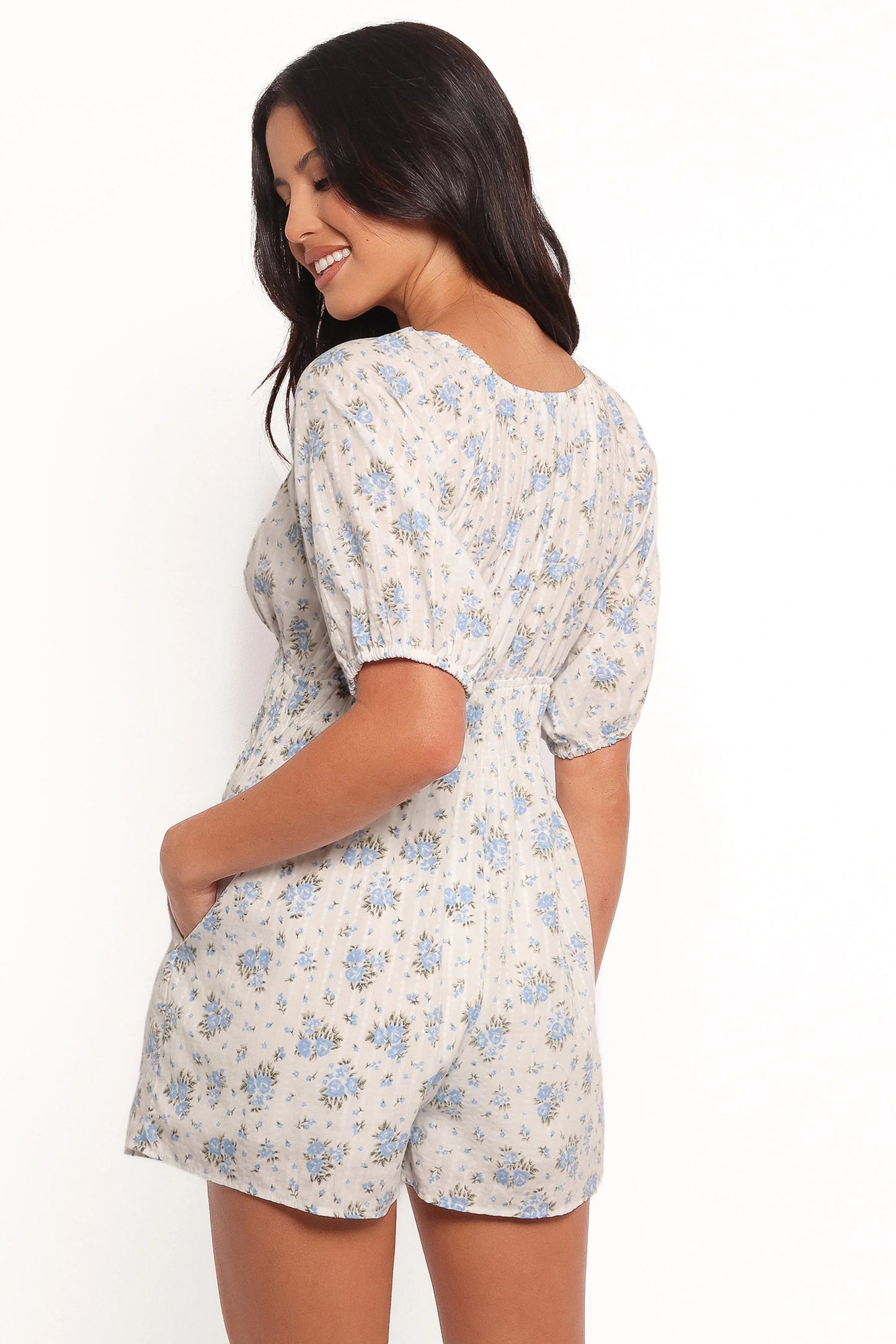 Ashio Romper Blue Floral