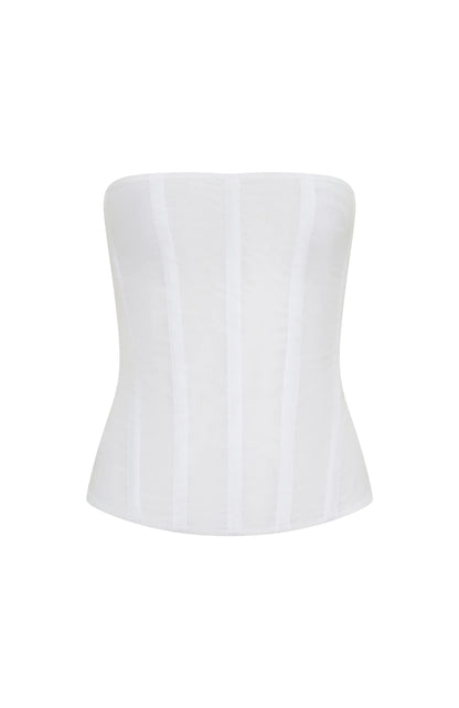 Tell Me A Secret Strapless Bustier White