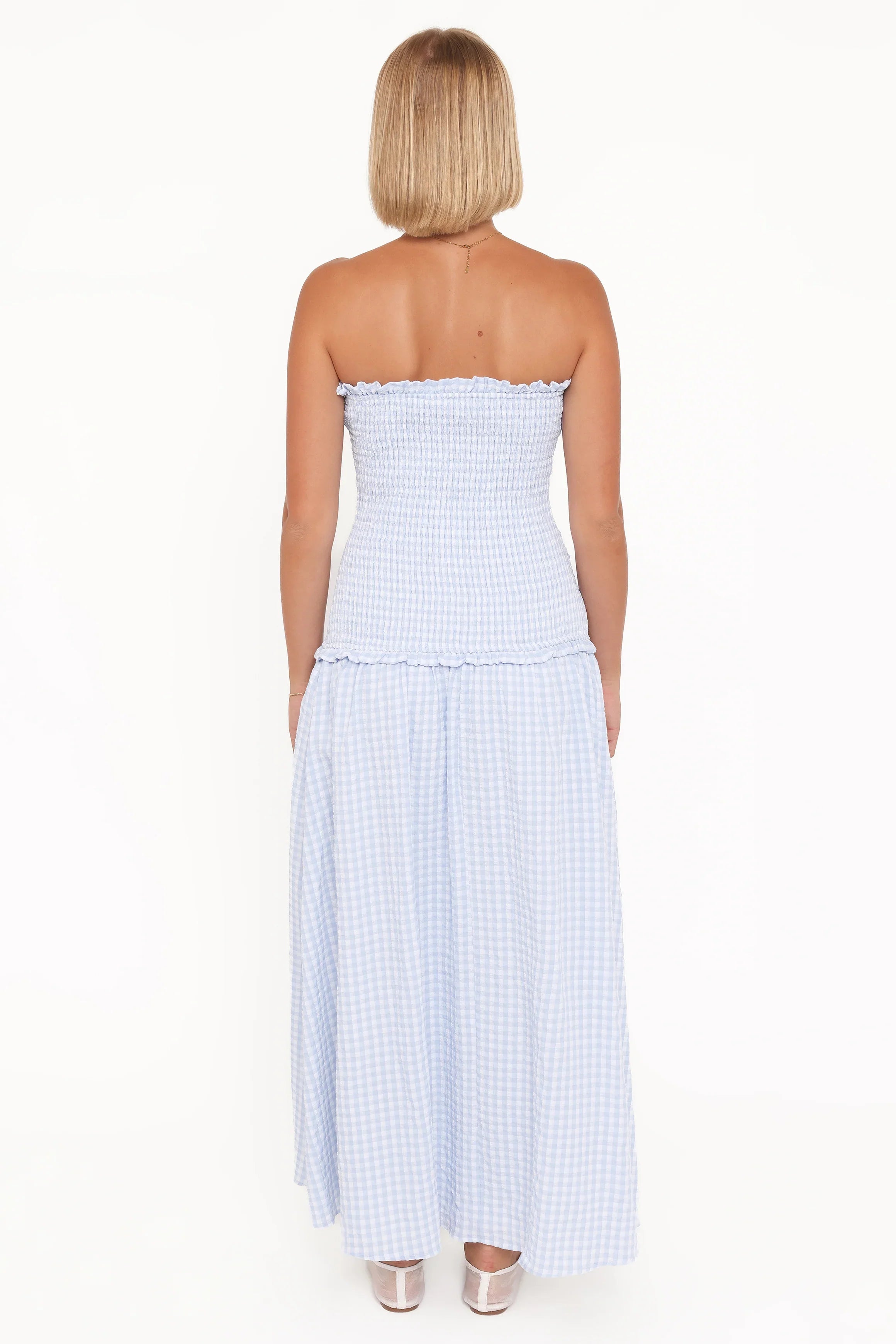 Parkway Maxi Dress Blue Gingham