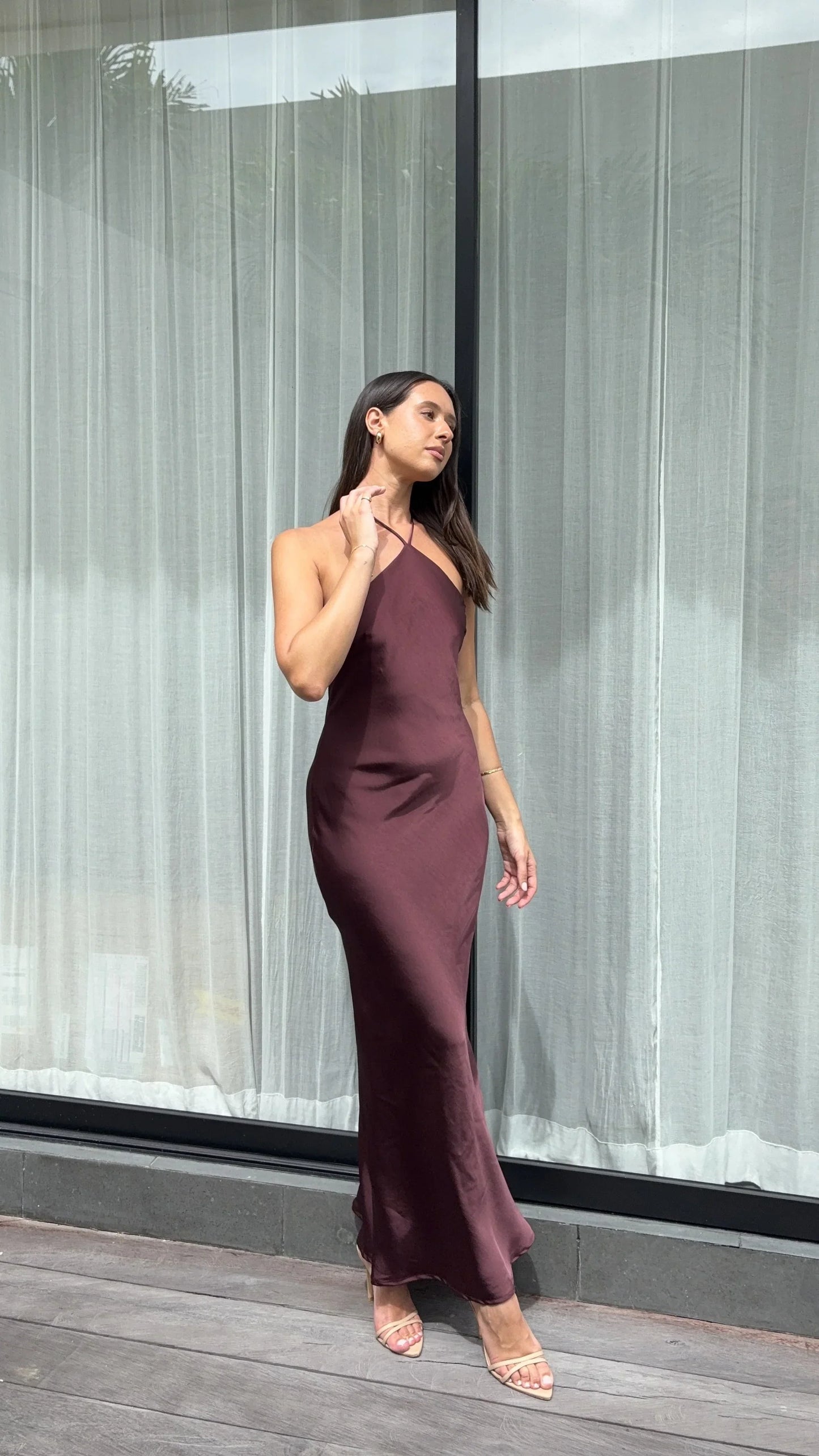 Chiara Maxi Dress Chocolate