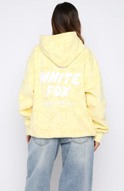 Vol 1 Oversized Printed Hoodie Lemon Bow