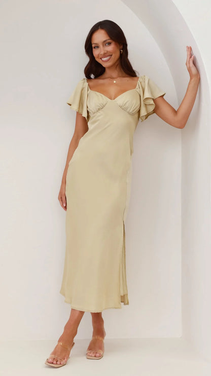 Louisa Midi Dress Olive