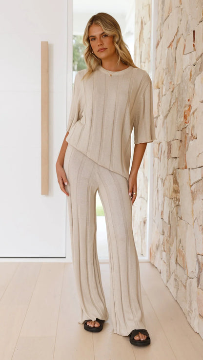 Bayu Knit Top Cream