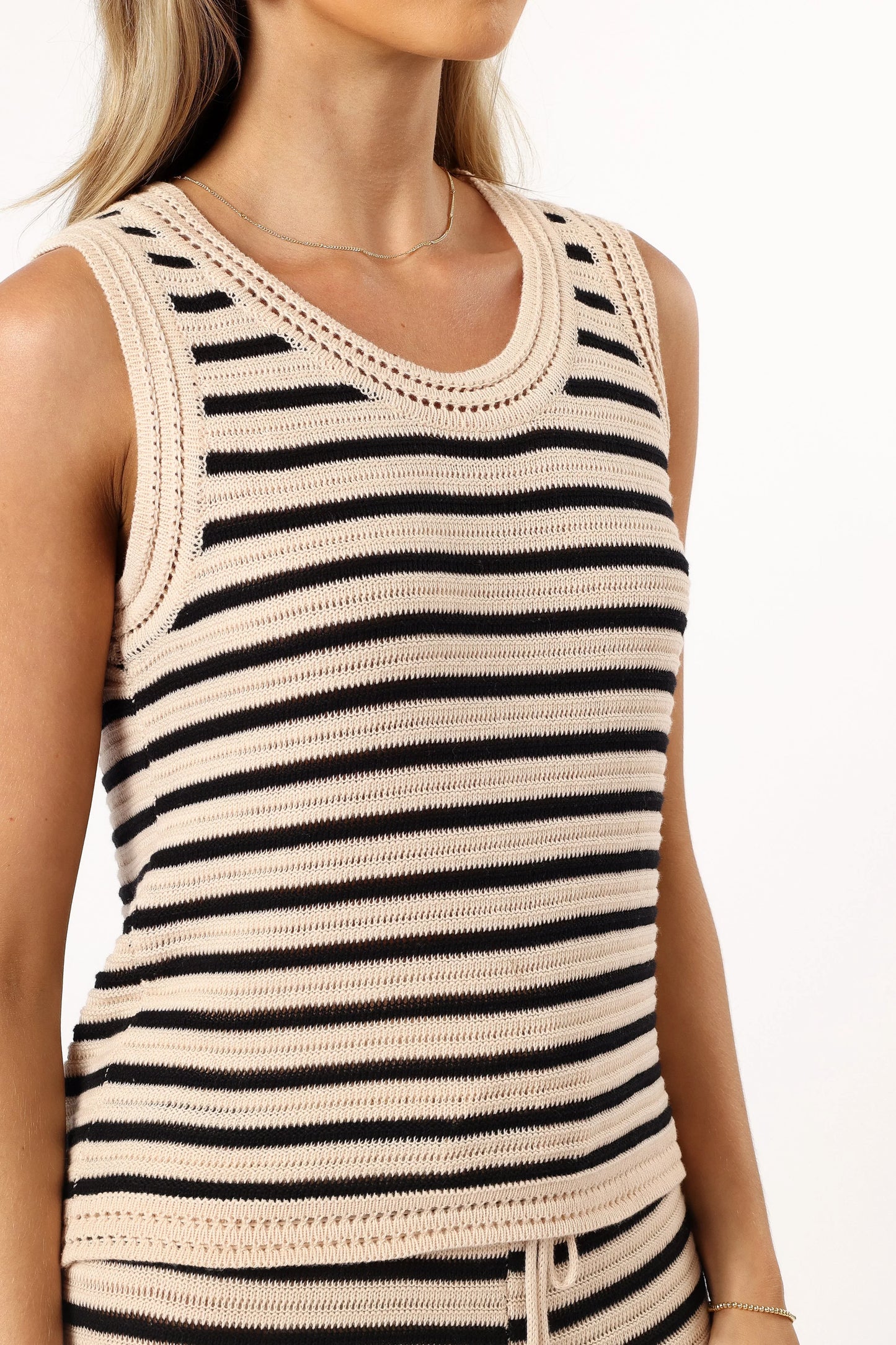 Cherie Knit Top Sand Black