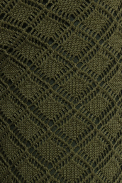 Sable Textured Knit Top Olive